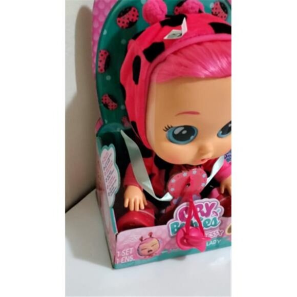 Cry Babies Lady Bug Baby Doll Cries Real Tears Realistic Baby Sounds - Picture 1 of 6